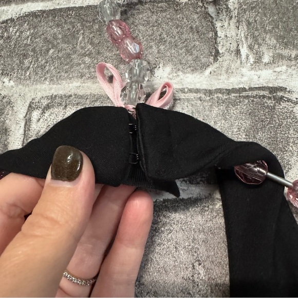 NWT Lovers + Friends Lennox JUMPSUIT black halter neck low cut back fitted - Picture 9 of 13